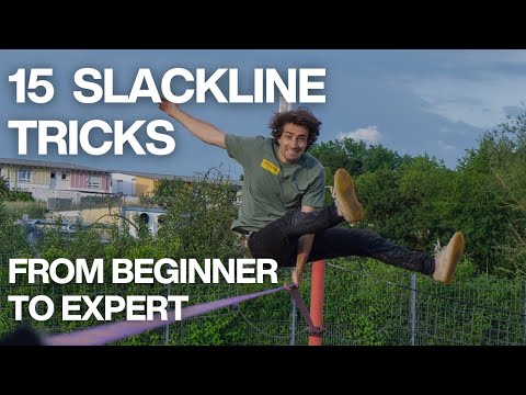 15 Slackline Tricks from Beginner to Expert - KOS 2021 Compilation