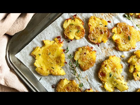 Easy Crispy Smashed Potatoes Viral Recipe