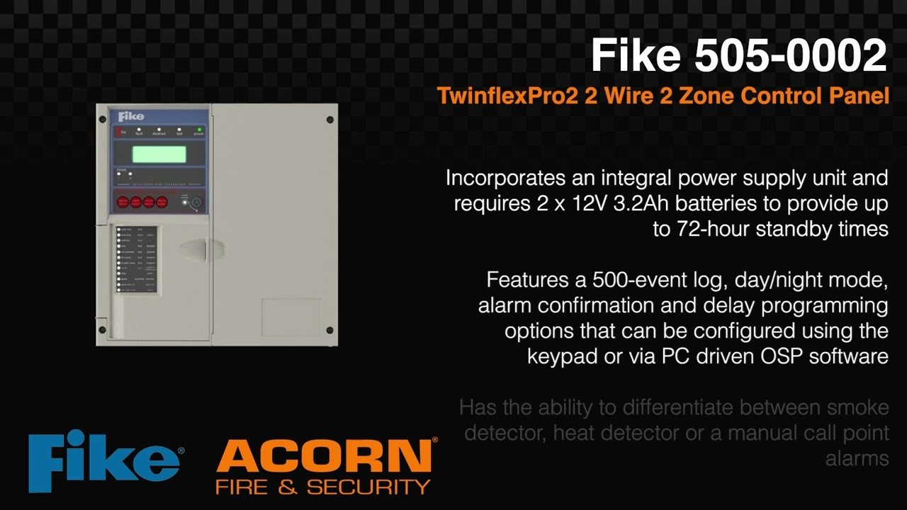 Fike 505-0002 TwinflexPro2 2 Wire 2 Zone Control Panel (CPR Compliant) - Acorn Fire & Security