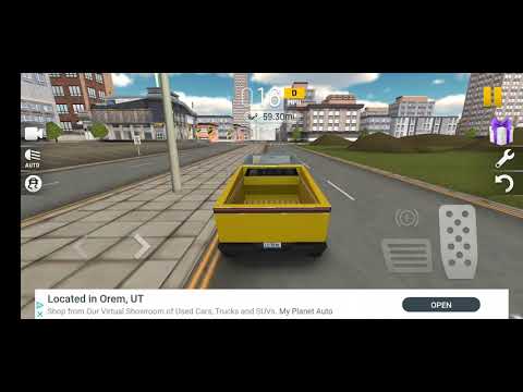 tesla cyber truck drives up vertical wall in extreme car driving simulator