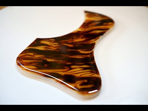 How to make your own Epoxy resin Pickguard エポキシ樹脂ピックガードの作り方