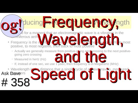 Frequency, Wavelength, and the Speed of Light (#358)
