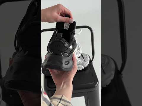 Стильные черно-белые женские кроссовки Adidas Vento XLG Deluxe Black White на массивной подошве - фото 1 - id-p2985107343