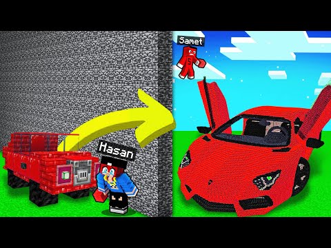 HASANI YAPI KAPIŞMASINDA FERRARİ ile TROLLEDİM !! - Minecraft