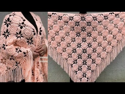 How to Crochet Quick Easy Women Shawl Pattern tutorial For Beginners #diy #crochet #knitting