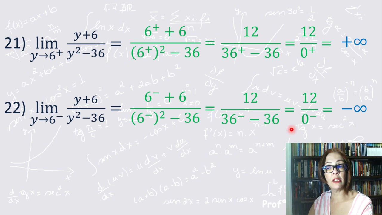 LIMITES INFINITOS - Resolução de Exercícios