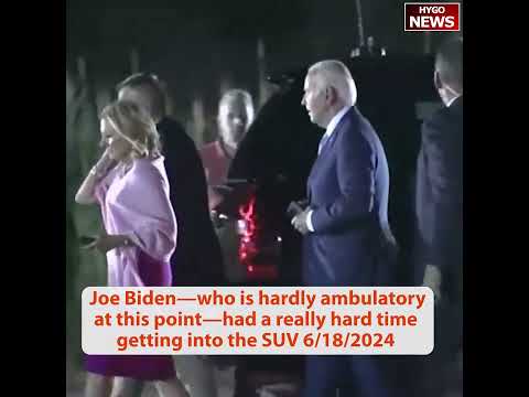 Joe Biden Struggles Getting Into SUV, respite at beach & Camp David until debate