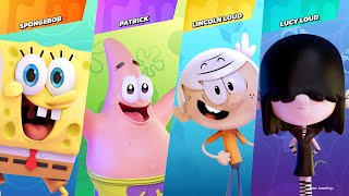 Nickelodeon All-Star Brawl - Spongebob vs Patrick vs Lincoln Loud vs Lucy Loud - Gameplay PC