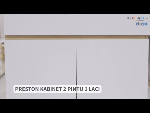 Gambar Informa Preston Kabinet 2 Pintu Dengan 1 Laci - Putih Oak