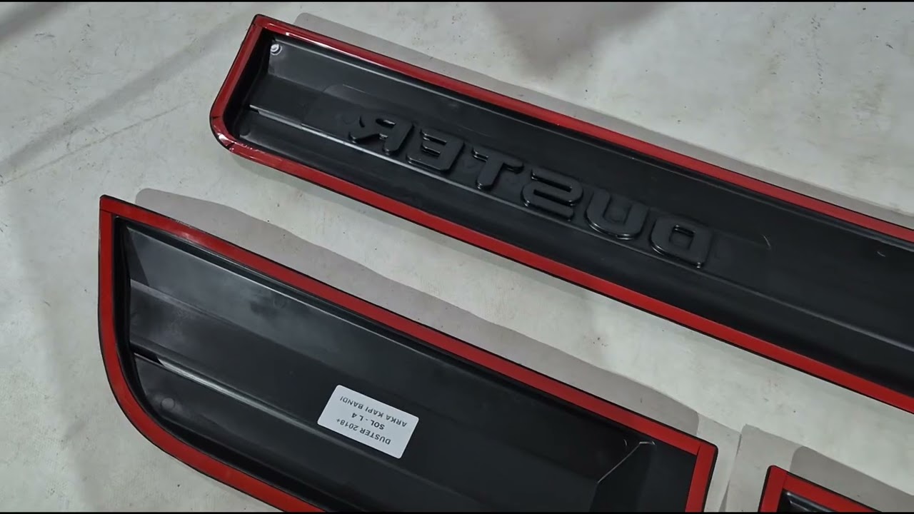 Renault Duster 2018-2024 рр. Накладки на арки з молдингами (12 шт., чорні ABS) Video 1