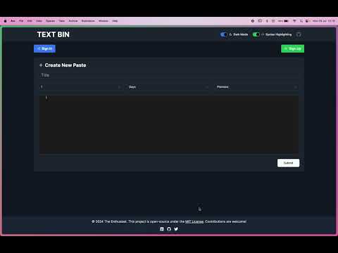 Text Bin - Backdrop Build