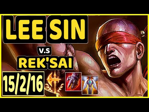 CARIOK (LEE SIN) vs REK'SAI - 15/2/16 KDA JUNGLE GAMEPLAY - BR Ranked GRANDMASTER