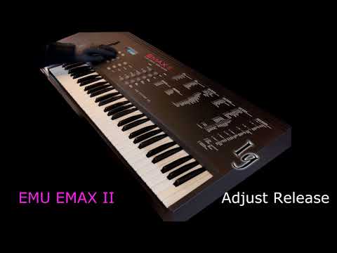 Emu Emax II (2) sampling the Moog Sub37 and editing