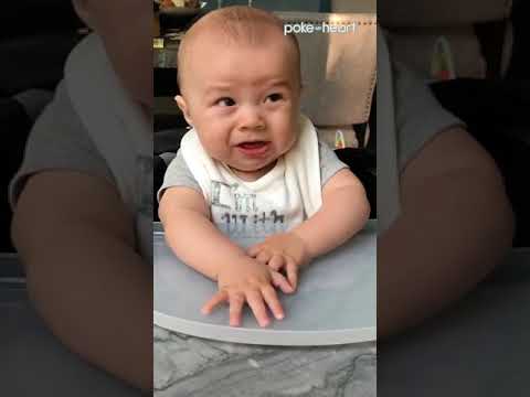 Baby’s First Time Trying Solid Food | Shorts
