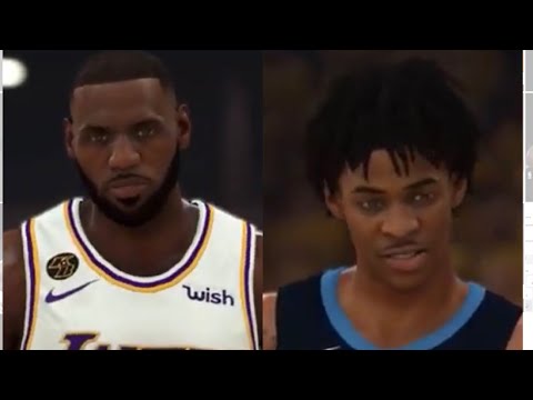 NBA 2K20 LeBron James My Career: Playoffs R1G2 - DEFENSE ON JA MORANT!