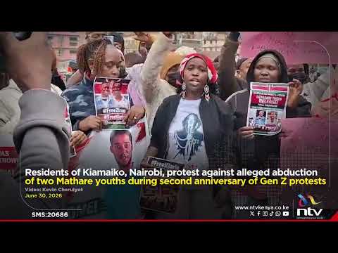 Residents of Kiamaiko protest against alleged abduction of two Mathare youths during Gen Z protests