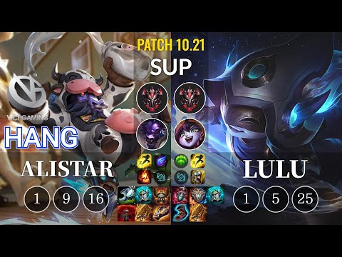 VG Hang Alistar vs Lulu Sup - KR Patch 10.21