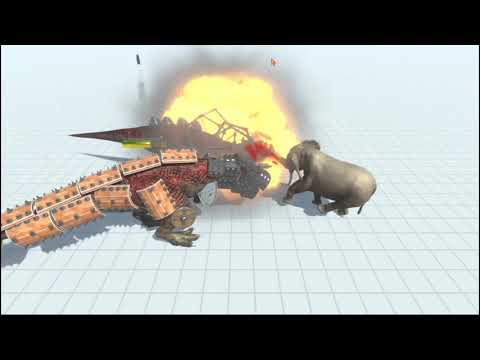 ATTACKER TREX AND TANK TREX VS EVERY UNIT | ANIMAL REVOLT BATTLE SIMULATOR | STEELRAPTOR