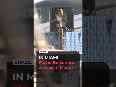 Brazil’s Flávio Bolsonaro arrives in Miami after leaving the country