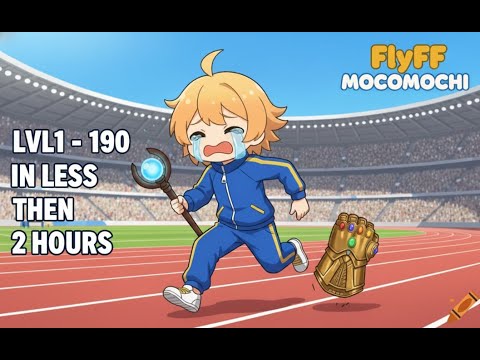 FlyFF Mocomochi - lvl1 - 190 SPEED LEVELING