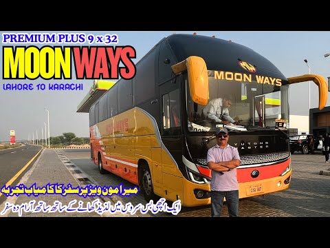Moonways Premium Plus 9x32 Bus Ride | One Time Meal | Lahore to Karachi | Pleasant Experience