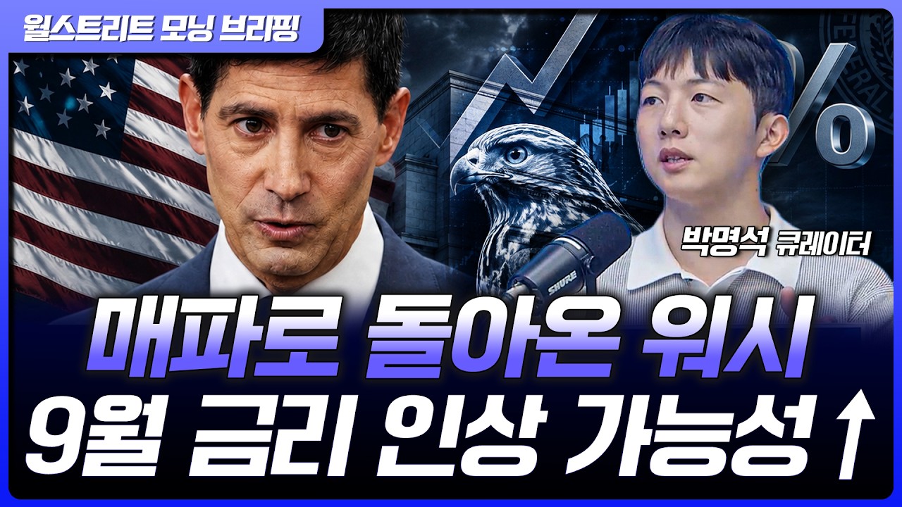 워시 연준 의장의 매파적 잭슨홀 연설...9월 금리인상 가능성 53% [월가 뉴스레터]