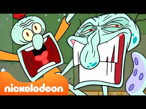 Bob Esponja | Lula Molusco Agindo Fora da Casinha por 30 Minutos Seguidos 😭  | Nickelodeon