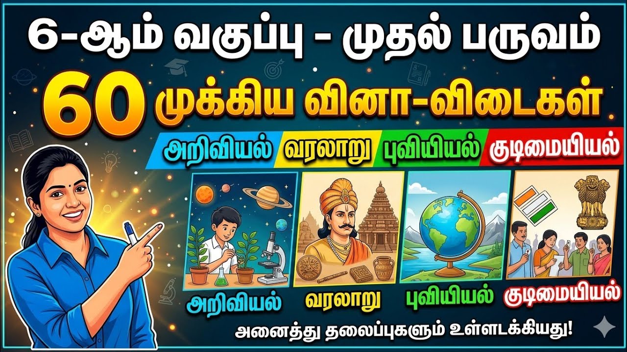 Special TET Exam 2026 - 6th Social Science முக்கிய வினாக்கள் - Special TET Exam Questions 