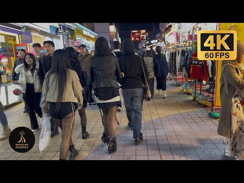 [Hongdae 4K] What's going on in Hongdae at Night?! 🔥 | Seoul Nightlife Walk 4K