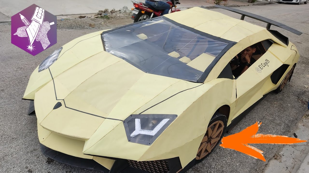 construimos un Lamborghini de cartón ( Lamborghini aventador SV) Lamborghini en San Juan