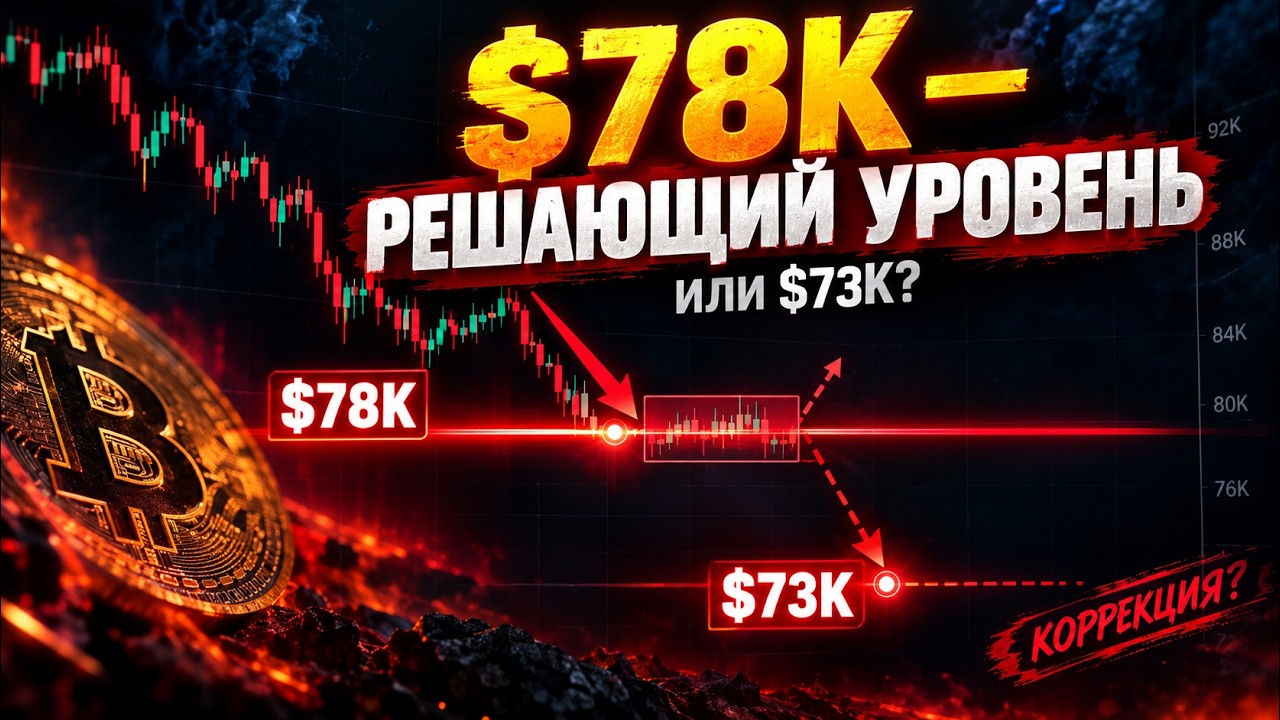 Биткоин ИДЁТ ПО ПЛАНУ! $78K - КЛЮЧЕВОЙ УРОВЕНЬ Перед $73K