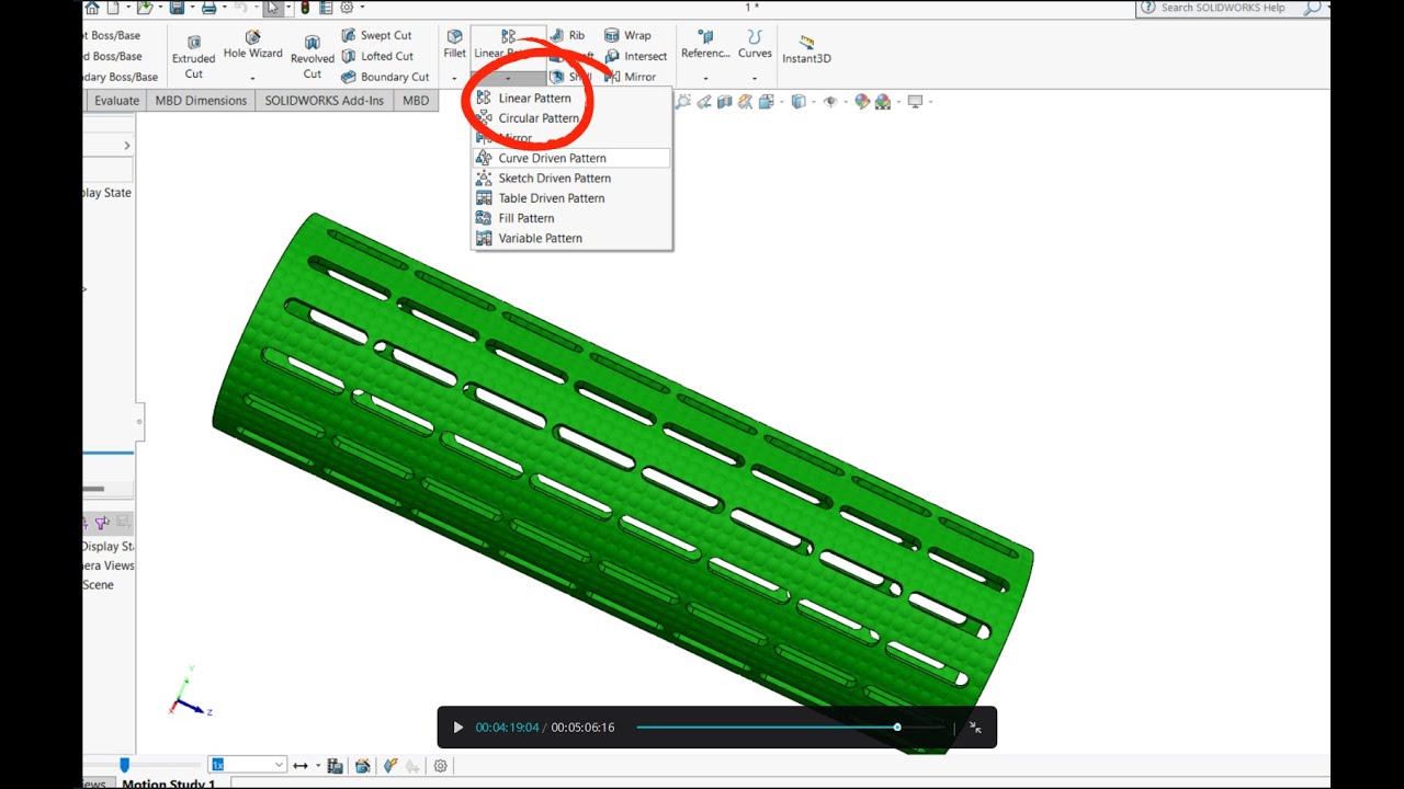 HOW TO USE LINEAR PATTERN AND CIRCULAR PATTERN IN SOLIDWORKS #solidworks #solidworkstutorial