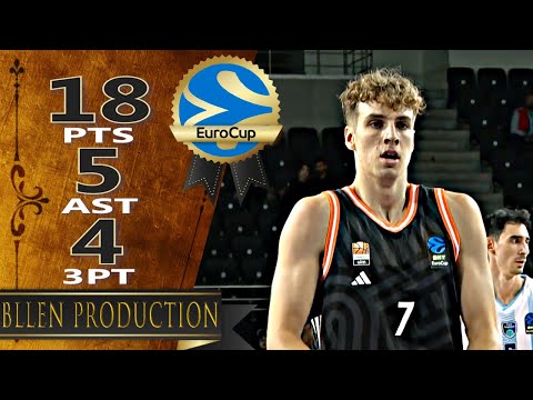 Tobias Jensen - 18 Pts, 5 Ast, 4 Threes Highlights｜Turk Telekom Ankara vs ratiopharm Ulm｜2025.09.30