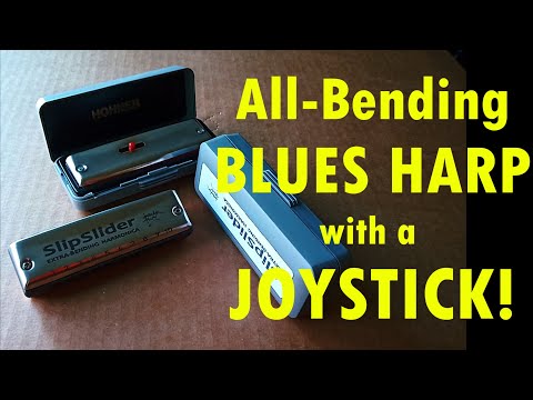 SLIP-SLIDER Mk3: the Blues Harp with a JOYSTICK - Video #1: High Octave Draw Bends!