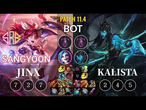 SRB Sangyoon Jinx vs Kalista Bot - KR Patch 11.4