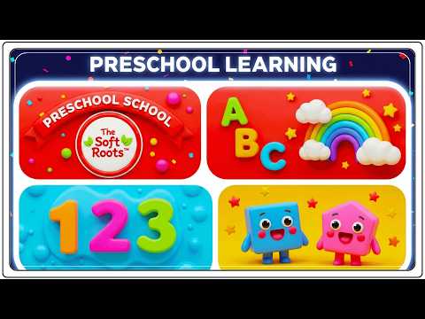 Preschool Learning activities for 3 year olds at home | Learn ABC Phonics Shapes Numbers Colors 🌈