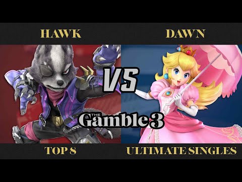 The Gamble 3 Top 8 - Hawk (Wolf) vs. Dawn (Peach) - SSBU