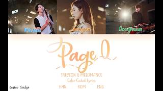 TAEYEON X MELOMANCE (태연 X 멜로망스) &#39;Page 0&#39; Color Coded Lyrics [HAN/ROM/ENG]