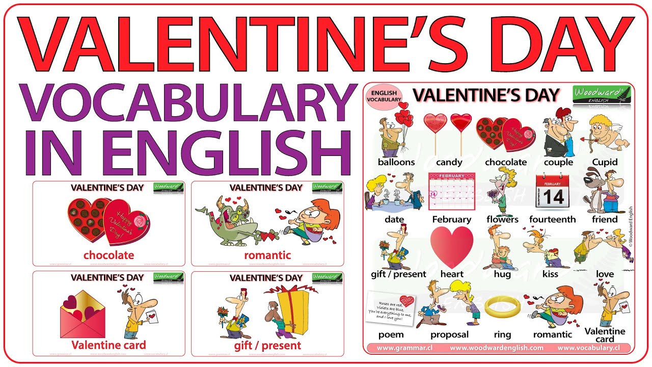 Valentine's Day Vocabulary in English | 20 Valentine's Day Words in English with Pronunciation