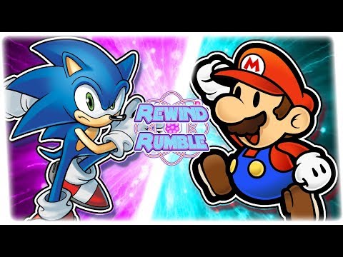 ARCHIE SONIC vs PAPER MARIO! (Sonic The Hedgehog vs Super Mario) | REWIND RUMBLE Video