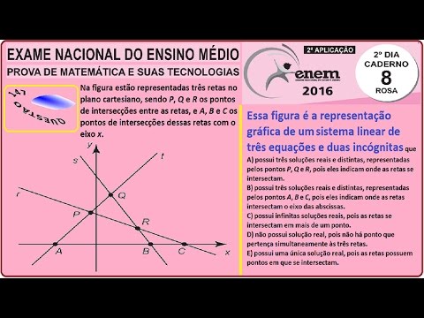 CURSO MATEMÁTICA ENEM 2016 QUESTÃO 147 PROVA ROSA RESOLVIDA EXAME NACIONAL ENSINO MÉDIO 2ª Aplicação