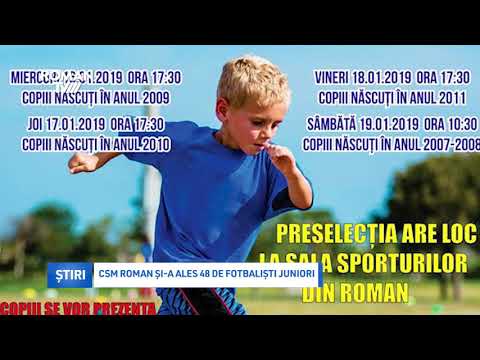 CSM Roman și-a ales 48 de fotbaliști juniori