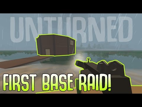 PLAYER LOGGED IN WHILE RAID! - FIRST BASE RAID EVER with Tables - Unturned Base Raid