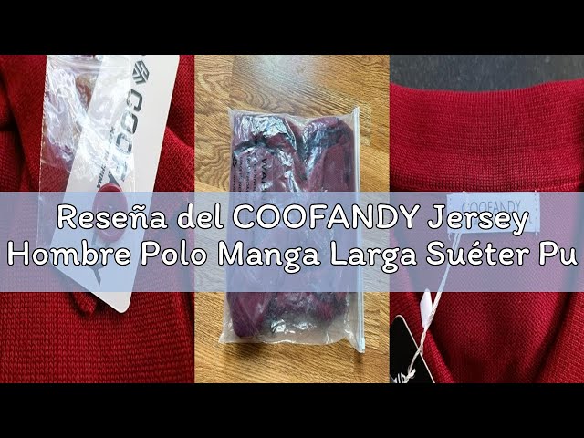 Vídeo relacionado con COOFANDY Jersey para Hombre Cuello Polo Jersey Manga Larga Suéter de Punto Negocios Suéter Informal Sweater Básico Color Sólido Regular Fit Azul Marino XL