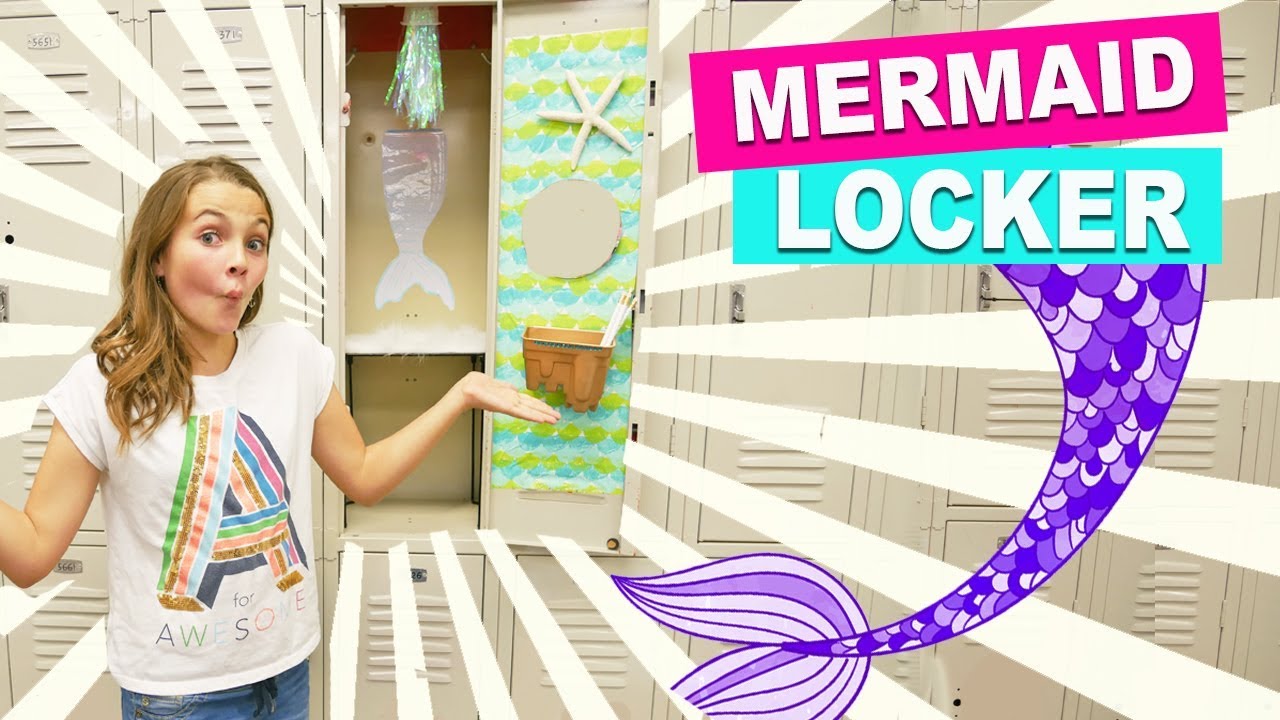 Back To School DIY Mermaid Locker Decor | How To Organization Ideas Kids Crafts