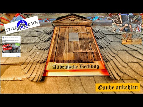 Gaube ankehlen - Wangenkehle - Fliehende Schieferkehle - Schieferdach in München - Ausgehende Kehle