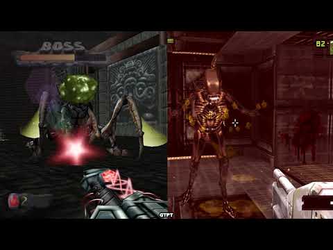 TUROK vs ALIEN RESURRECTION | Nintendo 64 vs PlayStation | Side by Side Graphics Comparison | 2023