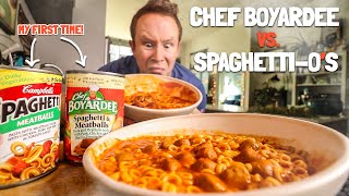 Chef Boyardee vs. Spaghetti-O's | Eating Canned Spaghetti & Meatballs For The First Time🥫🍝