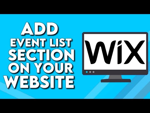How To Add Event List Section To Your Website Home Page on Wix
