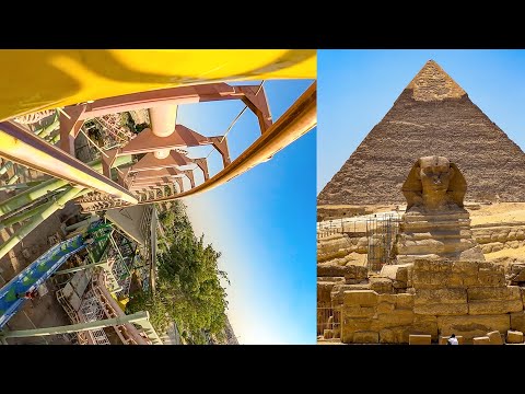 Riding A Roller Coaster in Cairo Egypt! The Vekoma SLC at Dream Park! Front Seat POV